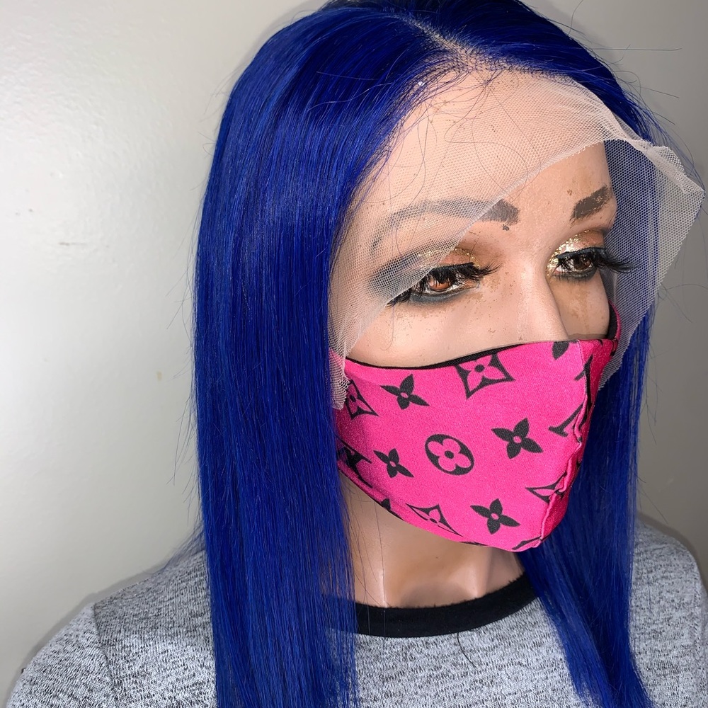 Pink face mask